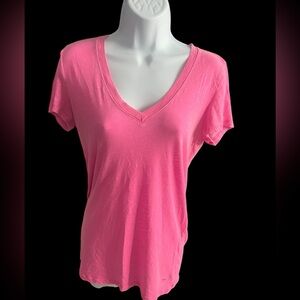 PINK Victoria Secret Pink Short Sleeve V neck cotton tee M